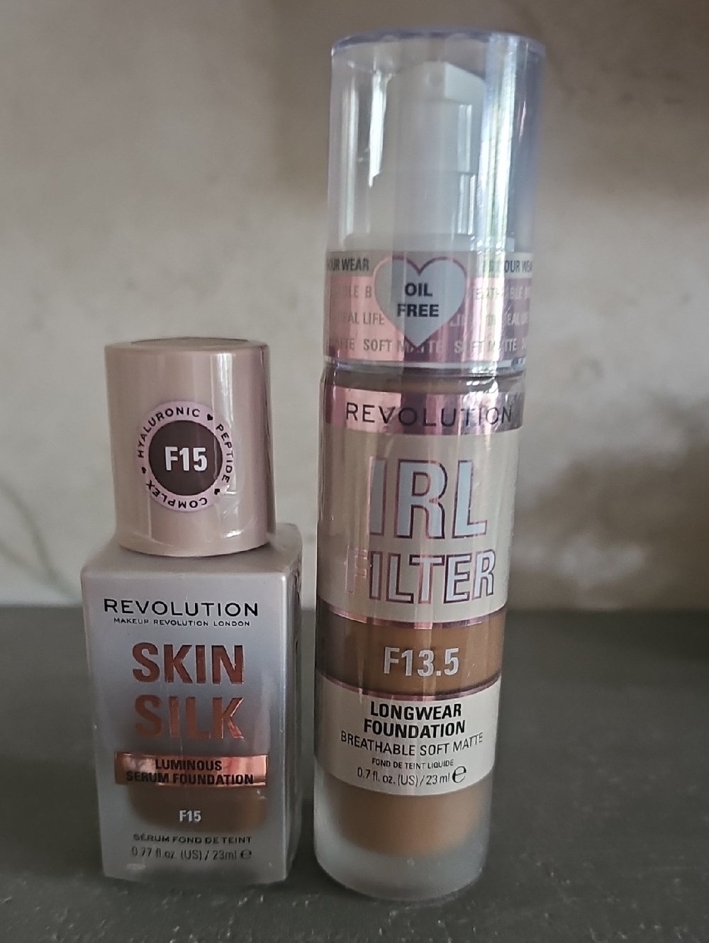 Revolution Makeup Bundle Skin Silk Luminous Serum & IRL Filter Foundation